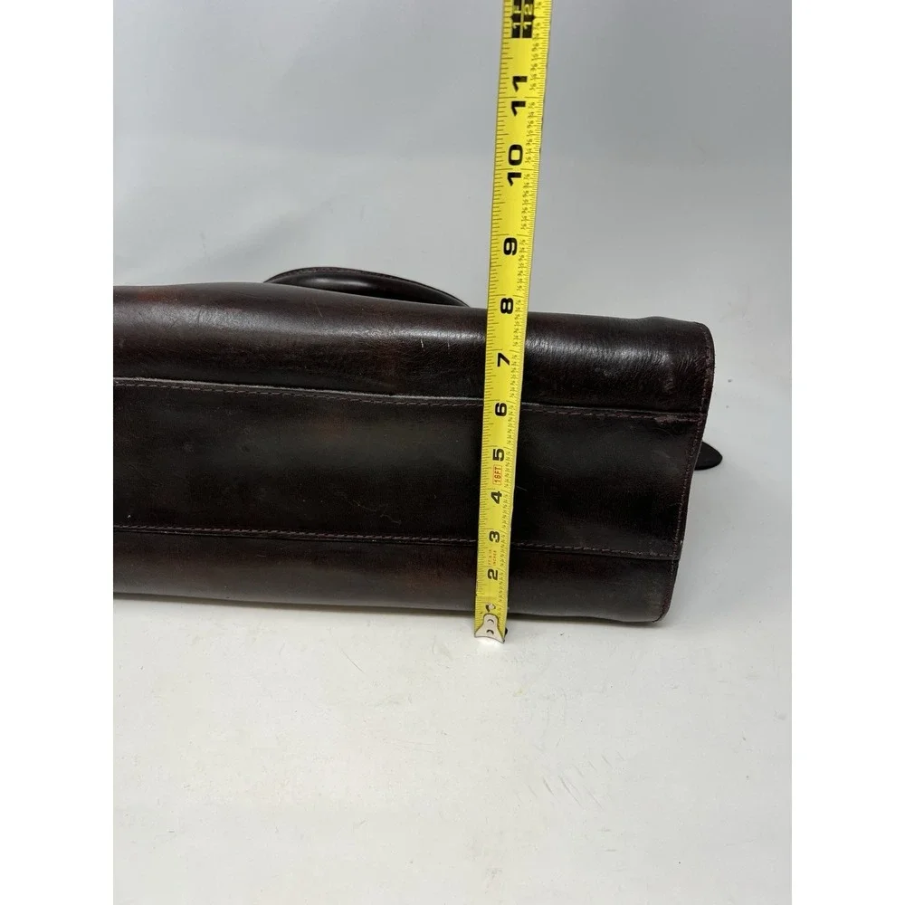 Sandast Sac De Jour‎ Travel Business Bag leather Rare Brown Patina Briefcase